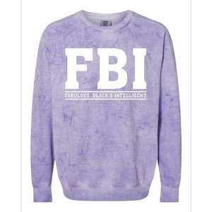 FBI Fabulous Black And Intelligent Colorblast Crewneck Sweatshirt