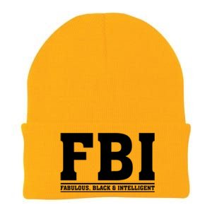 FBI Fabulous Black And Intelligent Knit Cap Winter Beanie