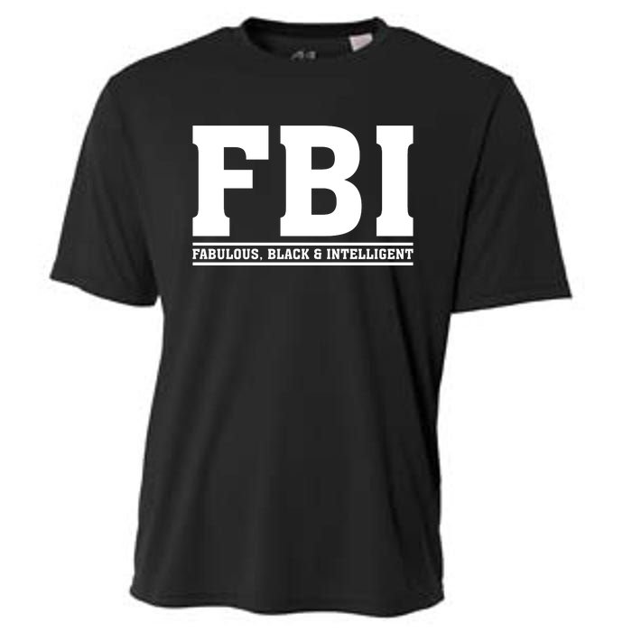 FBI Fabulous Black And Intelligent Cooling Performance Crew T-Shirt