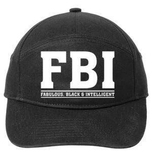 FBI Fabulous Black And Intelligent 7-Panel Snapback Hat