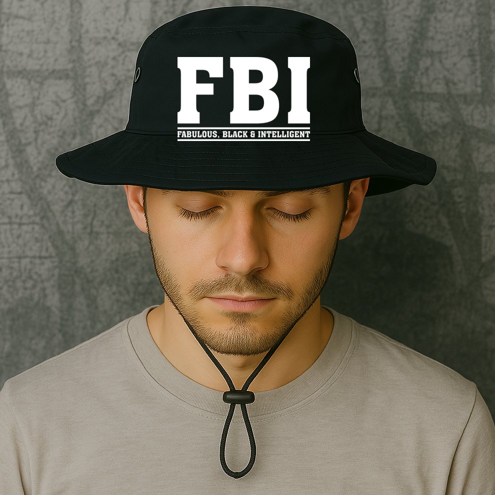 FBI Fabulous Black And Intelligent Bucket Hat