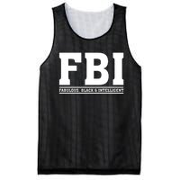 FBI Fabulous Black And Intelligent Mesh Reversible Basketball Jersey Tank