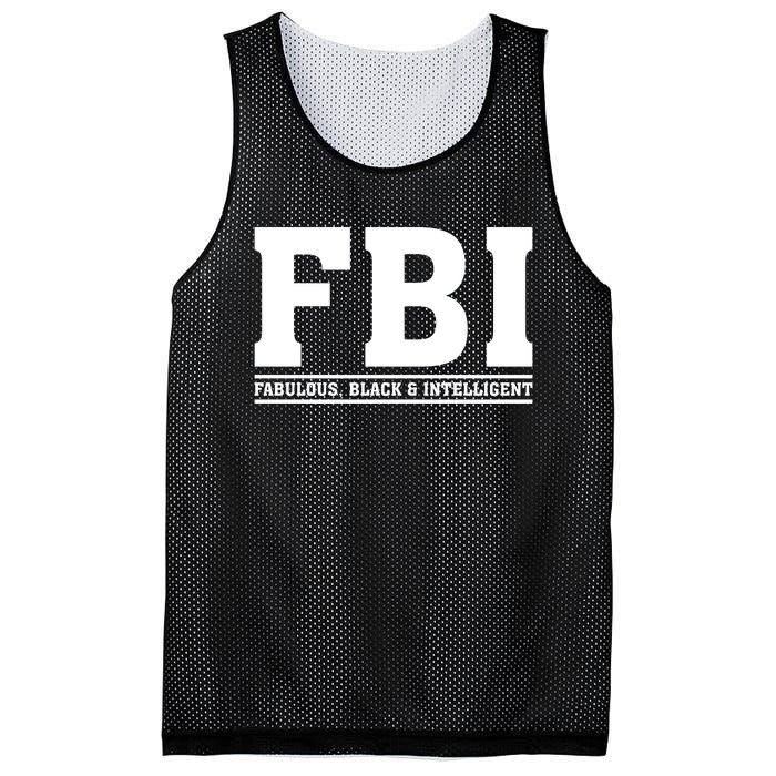 FBI Fabulous Black And Intelligent Mesh Reversible Basketball Jersey Tank