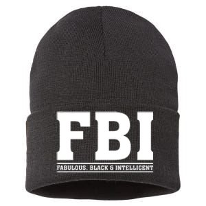 FBI Fabulous Black And Intelligent Sustainable Knit Beanie