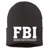 FBI Fabulous Black And Intelligent Sustainable Knit Beanie