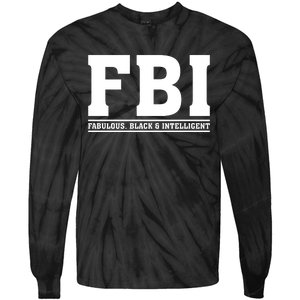 FBI Fabulous Black And Intelligent Tie-Dye Long Sleeve Shirt