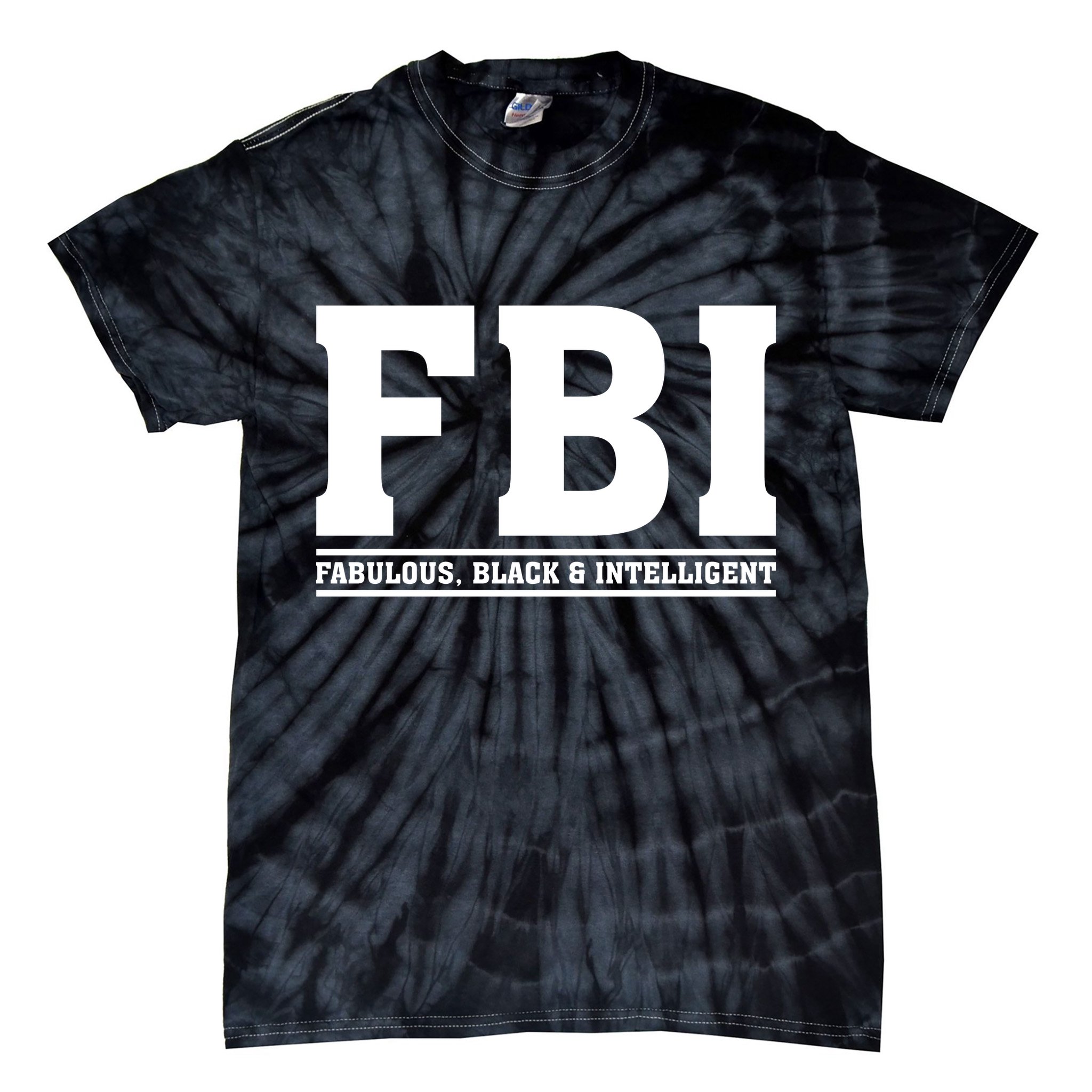 FBI Fabulous Black And Intelligent Tie-Dye T-Shirt