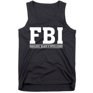 FBI Fabulous Black And Intelligent Tank Top