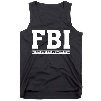 FBI Fabulous Black And Intelligent Tank Top