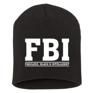 FBI Fabulous Black And Intelligent Short Acrylic Beanie