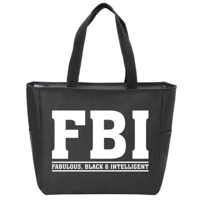 FBI Fabulous Black And Intelligent Zip Tote Bag