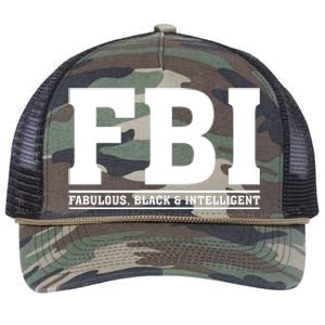 FBI Fabulous Black And Intelligent Retro Rope Trucker Hat Cap