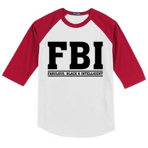 FBI Fabulous Black And Intelligent Kids Colorblock Raglan Jersey