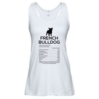 Funny French Bulldog Nutrition Facts Humor Frenchie Lover Ladies Essential Flowy Tank