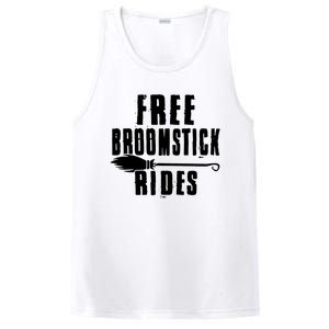 Funny Free Broomstick Rides Halloween Witch Wizard PosiCharge Competitor Tank