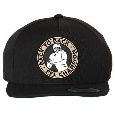 Fantasy Football Back To Back Champs Ffl League Winner Great Gift Wool Snapback Cap