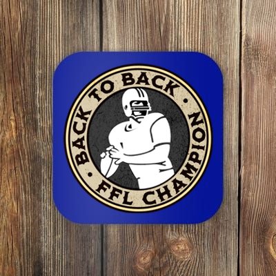 Fantasy Football Back To Back Champs Ffl League Winner Great Gift Coaster