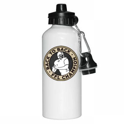 Fantasy Football Back To Back Champs Ffl League Winner Great Gift Aluminum Water Bottle 