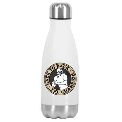 Fantasy Football Back To Back Champs Ffl League Winner Great Gift Stainless Steel Insulated Water Bottle