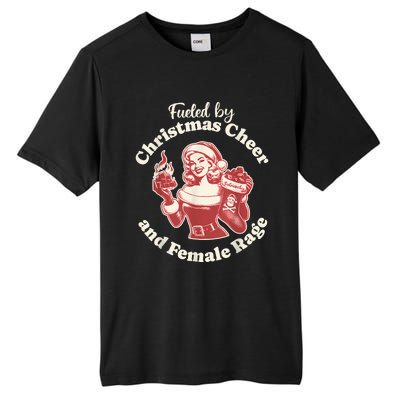 Funny Fueled By Christmas Cheer And Female Rage Patriarchy Tall Fusion ChromaSoft Performance T-Shirt