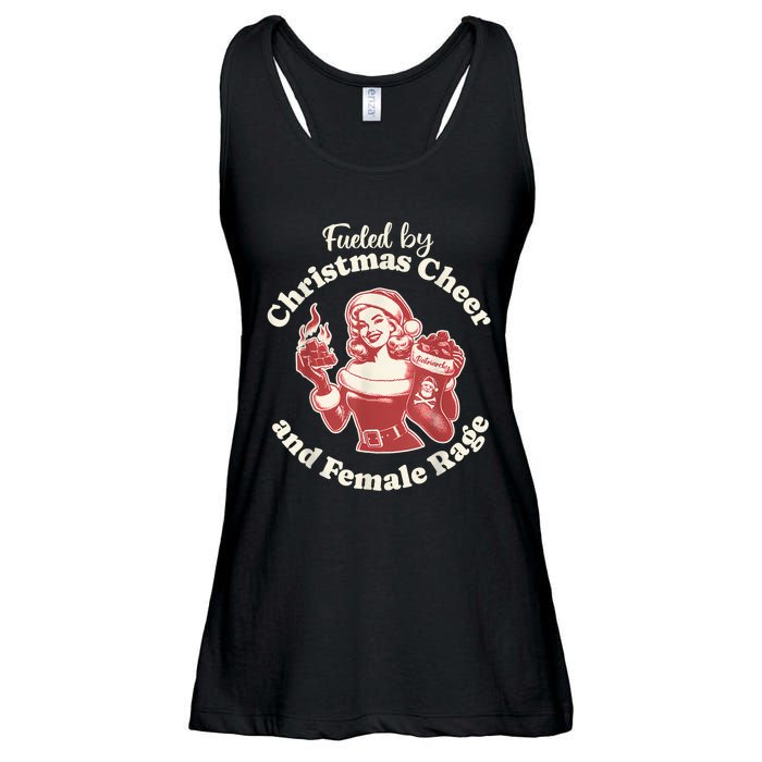 Funny Fueled By Christmas Cheer And Female Rage Patriarchy Ladies Essential Flowy Tank