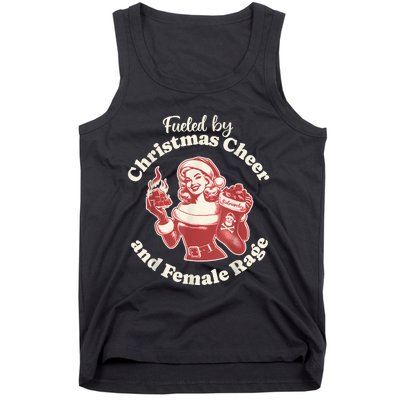 Funny Fueled By Christmas Cheer And Female Rage Patriarchy Tank Top