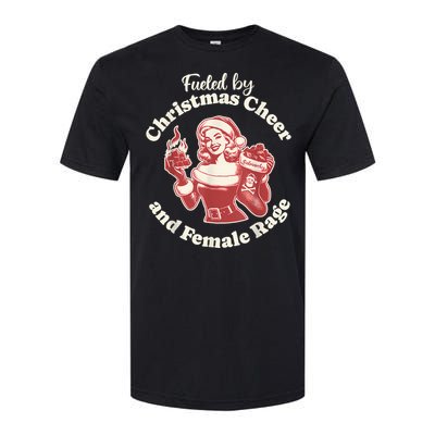 Funny Fueled By Christmas Cheer And Female Rage Patriarchy Softstyle CVC T-Shirt