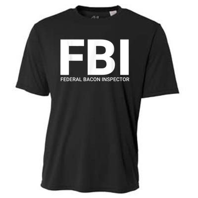 FBI Federal Bacon Inspector Funny Bacon Cooling Performance Crew T-Shirt