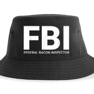 FBI Federal Bacon Inspector Funny Bacon Sustainable Bucket Hat