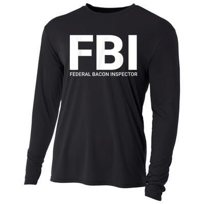 FBI Federal Bacon Inspector Funny Bacon Cooling Performance Long Sleeve Crew