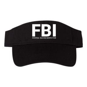 FBI Federal Bacon Inspector Funny Bacon Valucap Bio-Washed Visor