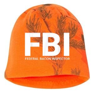 FBI Federal Bacon Inspector Funny Bacon Kati - Camo Knit Beanie