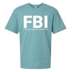 FBI Federal Bacon Inspector Funny Bacon Sueded Cloud Jersey T-Shirt