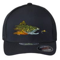 Fly Fishing Brook Trout Dry Fly Tying Fisherman Flexfit Unipanel Trucker Cap