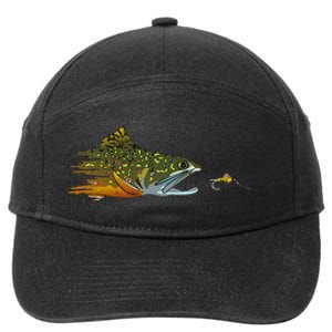 Fly Fishing Brook Trout Dry Fly Tying Fisherman 7-Panel Snapback Hat