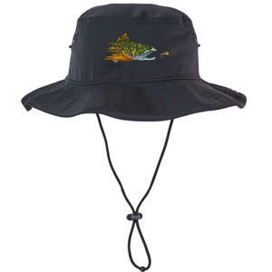 Fly Fishing Brook Trout Dry Fly Tying Fisherman Legacy Cool Fit Booney Bucket Hat