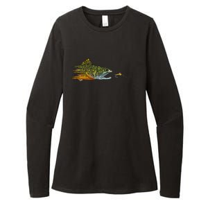 Fly Fishing Brook Trout Dry Fly Tying Fisherman Womens CVC Long Sleeve Shirt