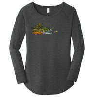 Fly Fishing Brook Trout Dry Fly Tying Fisherman Women's Perfect Tri Tunic Long Sleeve Shirt