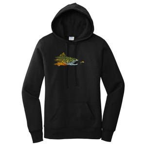 Fly Fishing Brook Trout Dry Fly Tying Fisherman Women's Pullover Hoodie