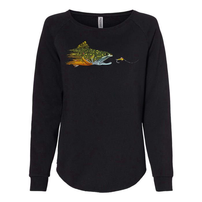 Fly Fishing Brook Trout Dry Fly Tying Fisherman Womens California Wash Sweatshirt