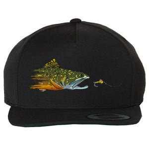 Fly Fishing Brook Trout Dry Fly Tying Fisherman Wool Snapback Cap