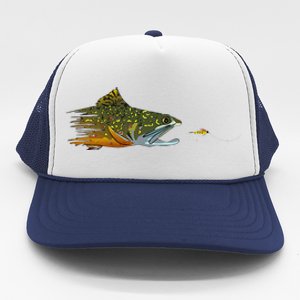 Fly Fishing Brook Trout Dry Fly Tying Fisherman Trucker Hat