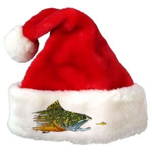 Fly Fishing Brook Trout Dry Fly Tying Fisherman Premium Christmas Santa Hat