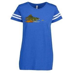 Fly Fishing Brook Trout Dry Fly Tying Fisherman Enza Ladies Jersey Football T-Shirt