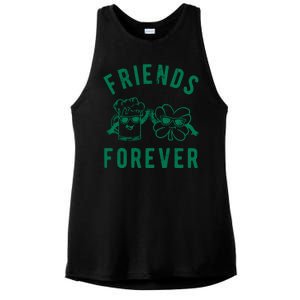 FRIENDS FOREVER BEER AND CLOVER Ladies PosiCharge Tri-Blend Wicking Tank