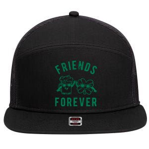 FRIENDS FOREVER BEER AND CLOVER 7 Panel Mesh Trucker Snapback Hat