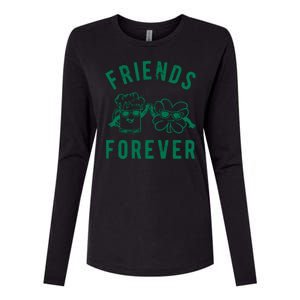 FRIENDS FOREVER BEER AND CLOVER Womens Cotton Relaxed Long Sleeve T-Shirt