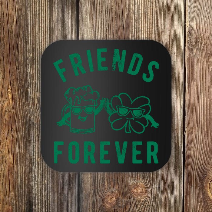 FRIENDS FOREVER BEER AND CLOVER Coaster