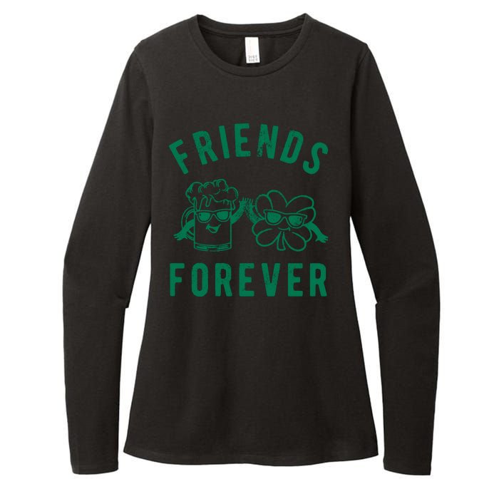 FRIENDS FOREVER BEER AND CLOVER Womens CVC Long Sleeve Shirt