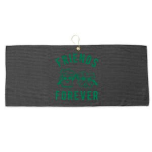 FRIENDS FOREVER BEER AND CLOVER Large Microfiber Waffle Golf Towel